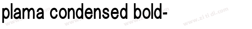 plama condensed bold字体转换